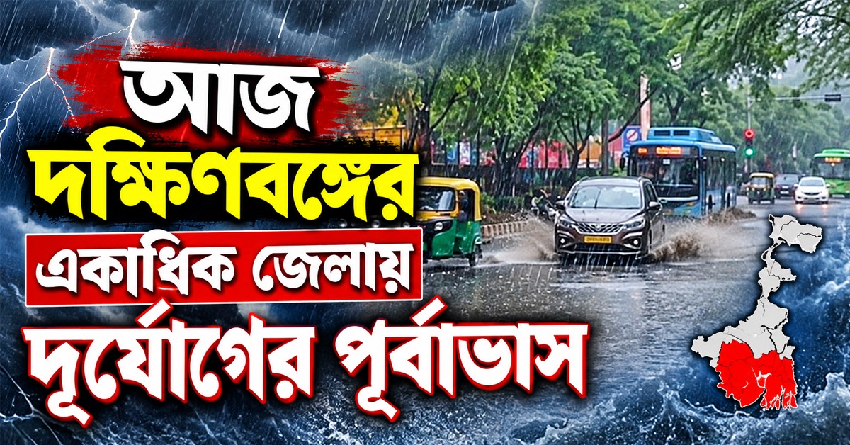 আজ দক্ষিণবঙ্গের একাধিক জেলায় দূর্যোগের পূর্বাভাস, রবিবার পর্যন্ত ঝড়বৃষ্টির সম্ভাবনা রাজ্যে