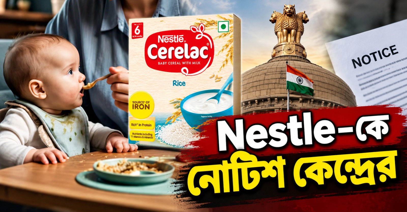শিশুখাদ্যে গরমিল, Nestle–কে নোটিশ কেন্দ্রের