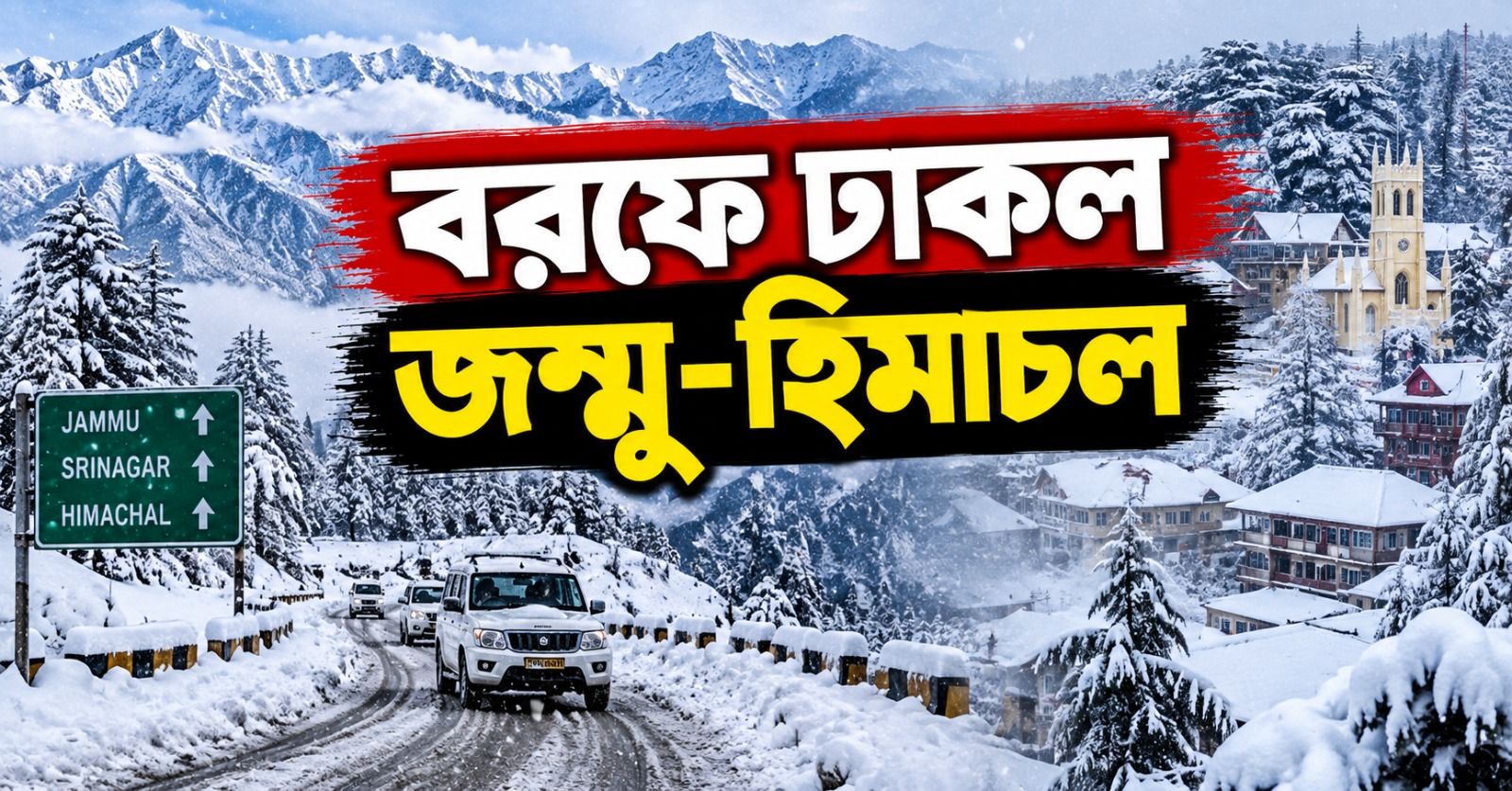 বর্ষা বিদায়ের আগেই তুষারপাত, বরফে ঢাকল জম্মু-হিমাচল