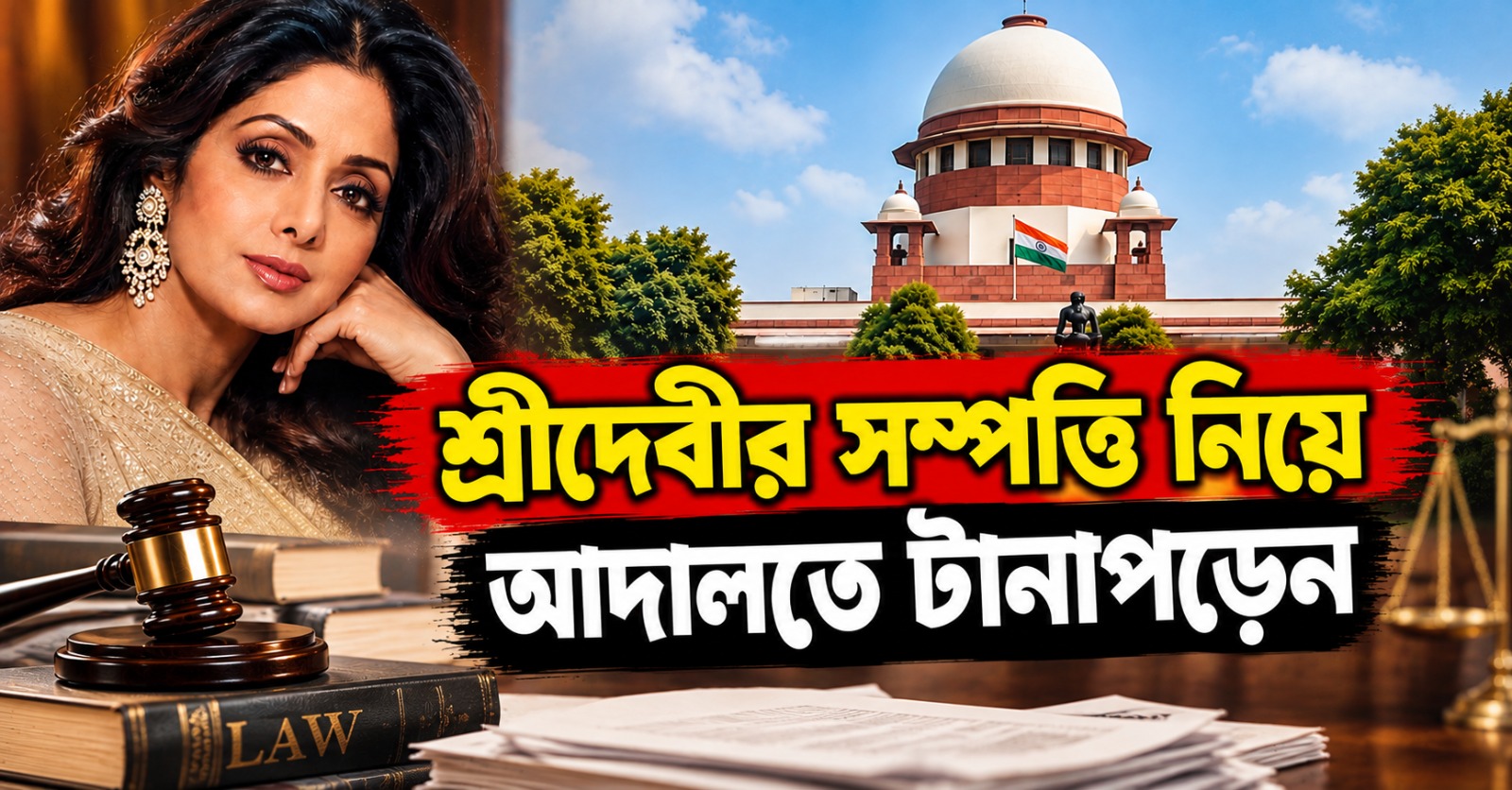 শ্রীদেবীর সম্পত্তি নিয়ে আদালতে টানাপড়েন, শীর্ষ আদালতের নোটিশ কাপুর পরিবারকে