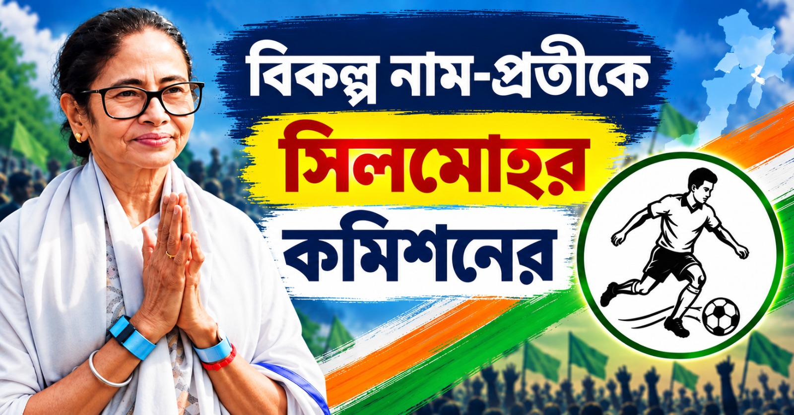 বিকল্প নাম-প্রতীকে সিলমোহর কমিশনের: মমতার নেতৃত্বাধীন দল ‘মমতা অল ইন্ডিয়া তৃণমূল কংগ্রেস’, প্রতীক ফুটবল খেলোয়াড়, কী পেল ঋতশিবির