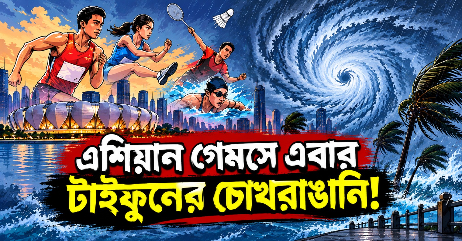 চরম অব্যবস্থার মাঝেই এশিয়ান গেমসে ঘূর্ণিঝড়ের চোখরাঙানি! জাপানে জারি টাইফুন ডুয়ানের সতর্কতা