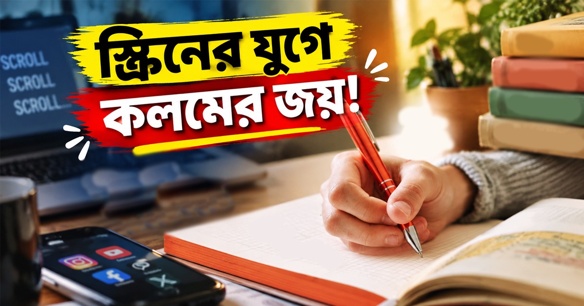 স্ক্রিনের যুগে কলমের জয়! ব্রেন সচল রাখতে টাইপিং নয়, দরকার হাতে লেখা বলছে গবেষণা