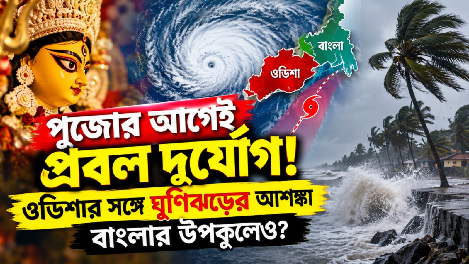 পুজোর আগেই প্রবল দুর্যোগ! ওডিশার সঙ্গে ঘূর্ণিঝড়ের আশঙ্কা বাংলার উপকূলেও?