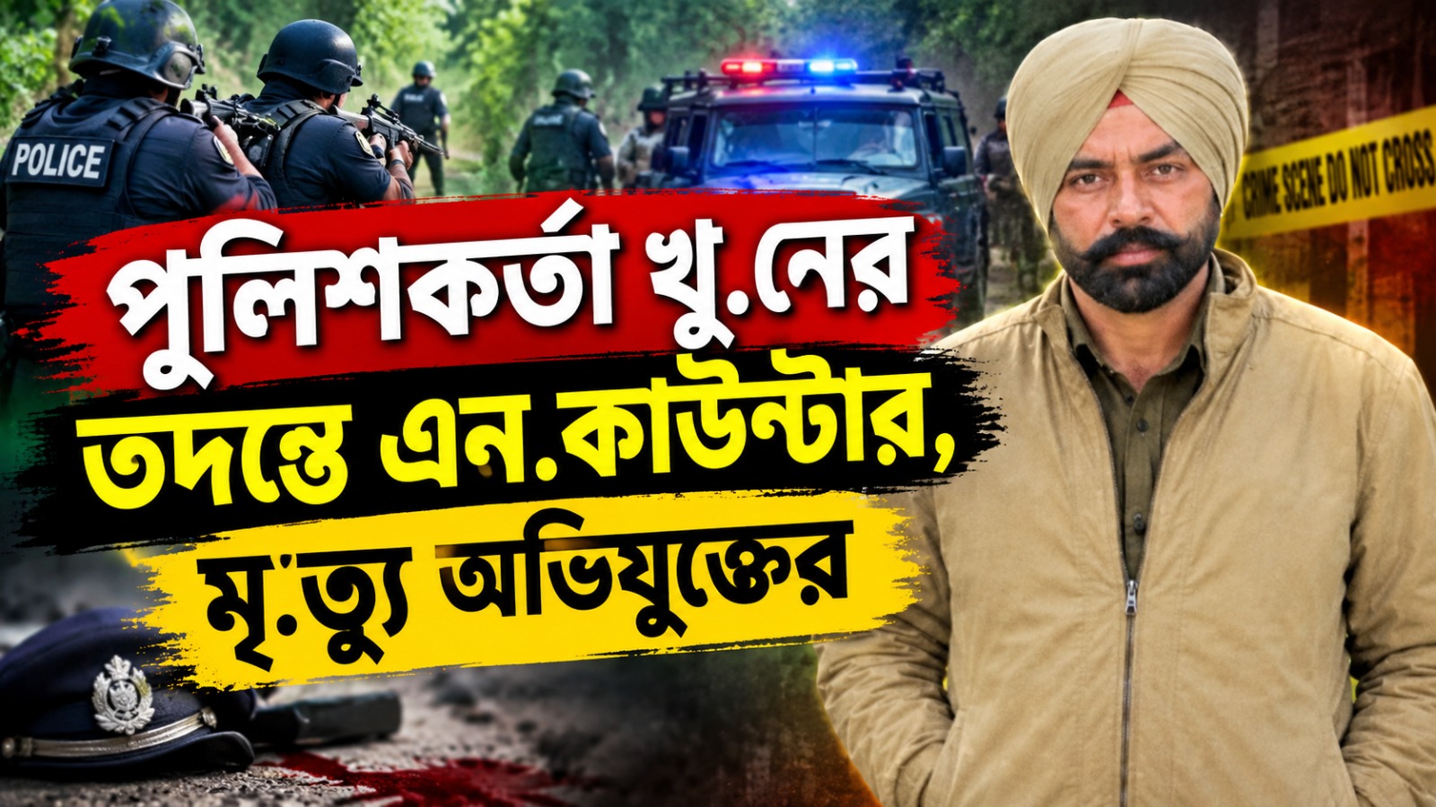 পুলিশকর্তা খুনের তদন্তে এনকাউন্টার, মৃত্যু অভিযুক্তের