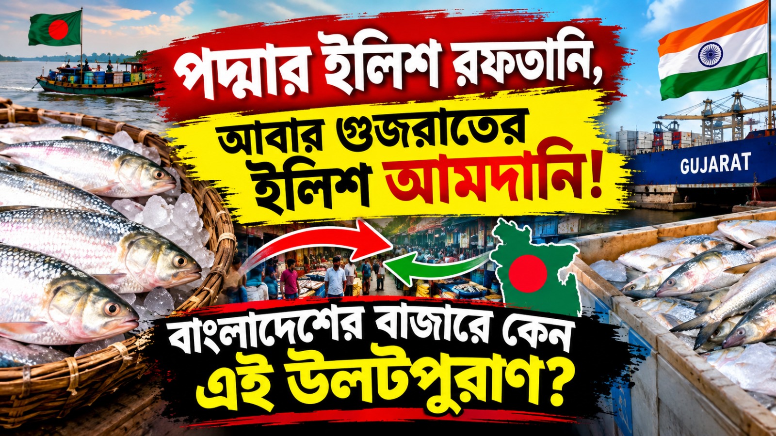 পদ্মার ইলিশ রফতানি, আবার গুজরাতের ইলিশ আমদানি! বাংলাদেশের বাজারে কেন এই উলটপুরাণ?