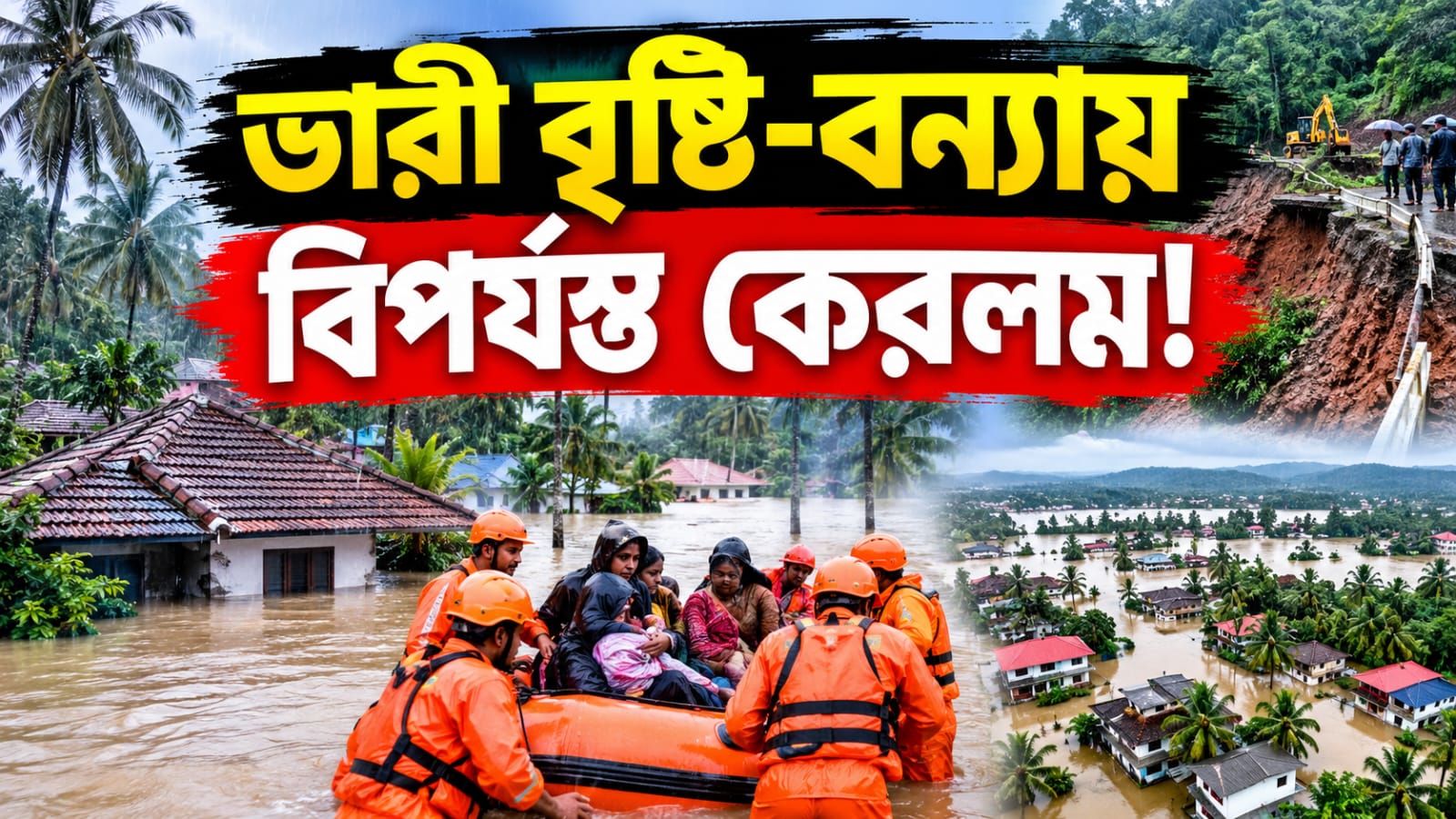 ভারী বৃষ্টি-বন্যায় বিপর্যস্ত কেরলম! বাড়ছে মৃতের সংখ্যা