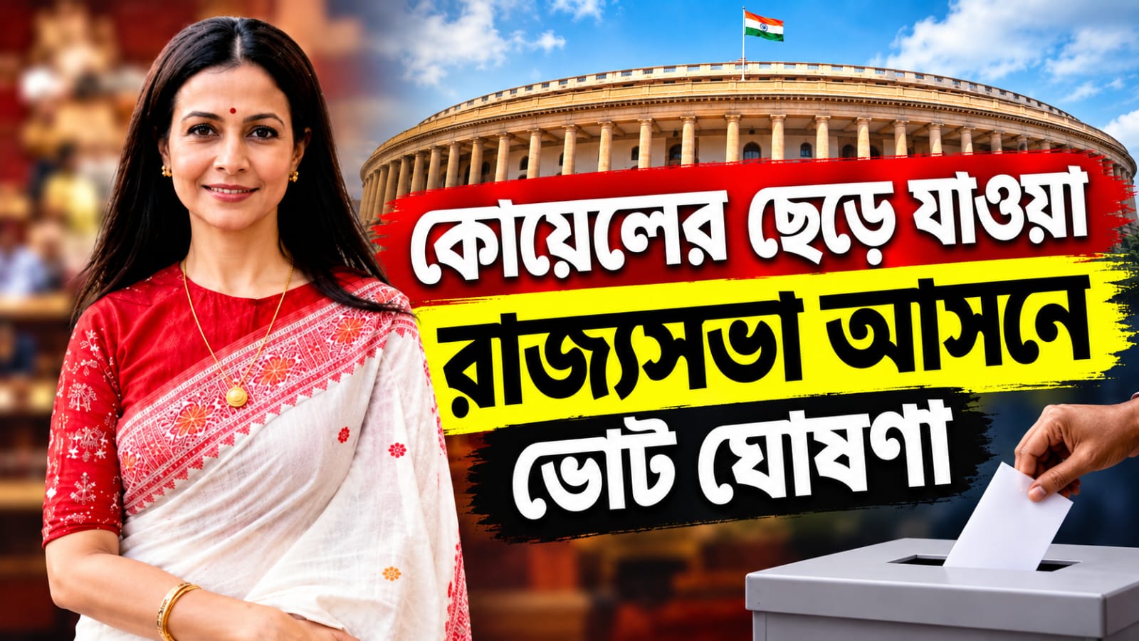 কোয়েলের ছেড়ে যাওয়া রাজ্যসভা আসনে মহাষষ্ঠীতে ভোট ঘোষণা