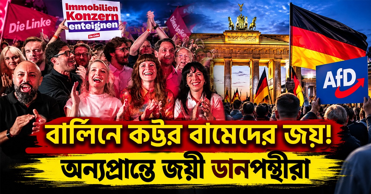 জার্মানিতে দাপট হিটলারপন্থী দলের! বার্লিনে কট্টর বামেদের জয়! অন্যপ্রান্তে জয়ী ডানপন্থীরা