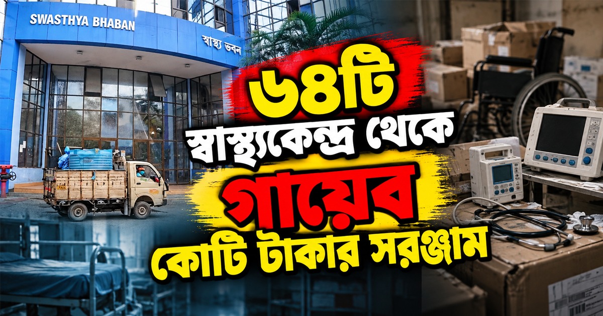 ৬৪টি স্বাস্থ্যকেন্দ্র থেকে গায়েব কোটি টাকার সরঞ্জাম