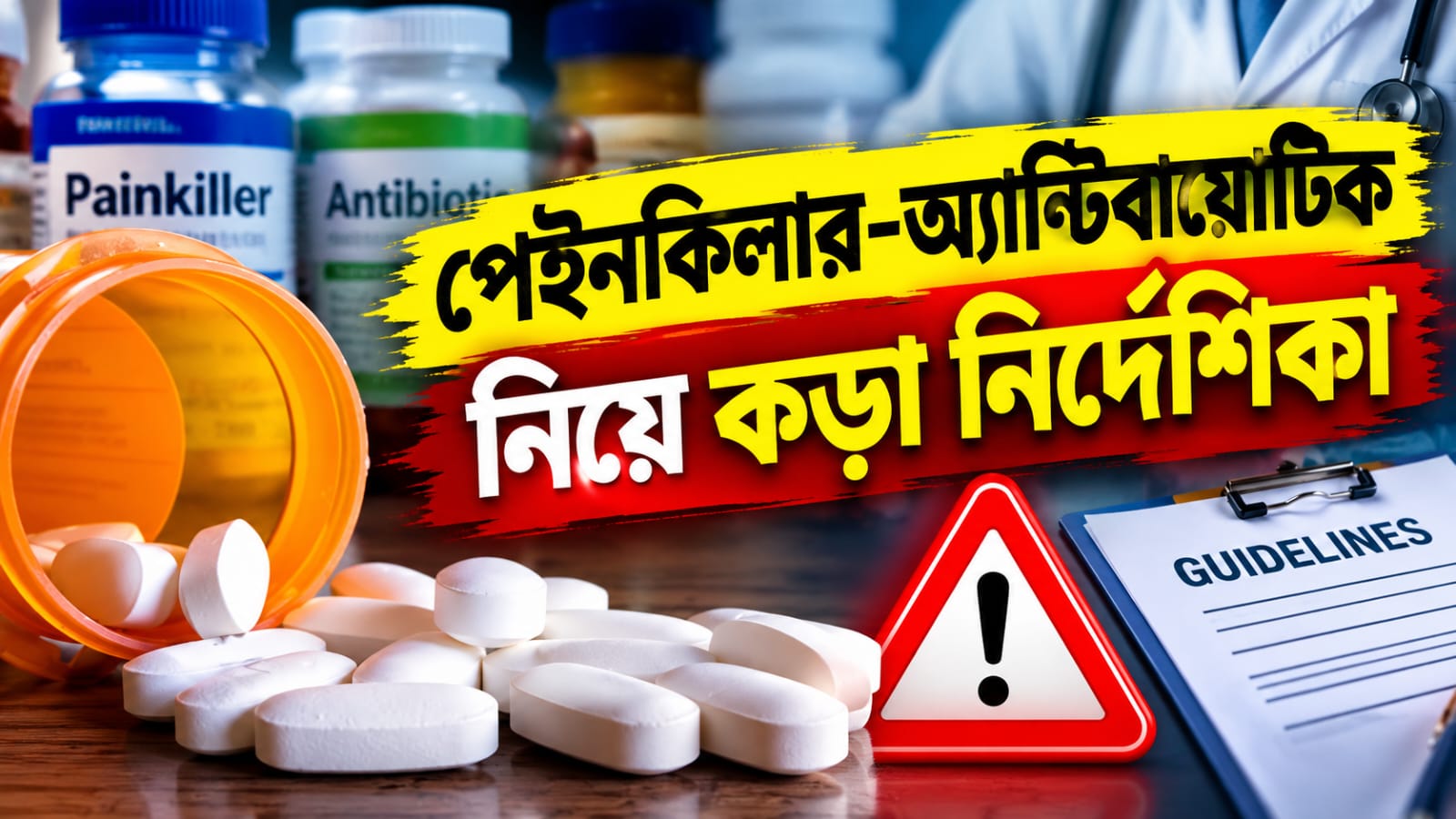 যথেচ্ছ পেইনকিলার ব্যবহারে বাড়ছে স্বাস্থ্যঝুঁকি, কড়া নির্দেশিকা জারি কেন্দ্রের