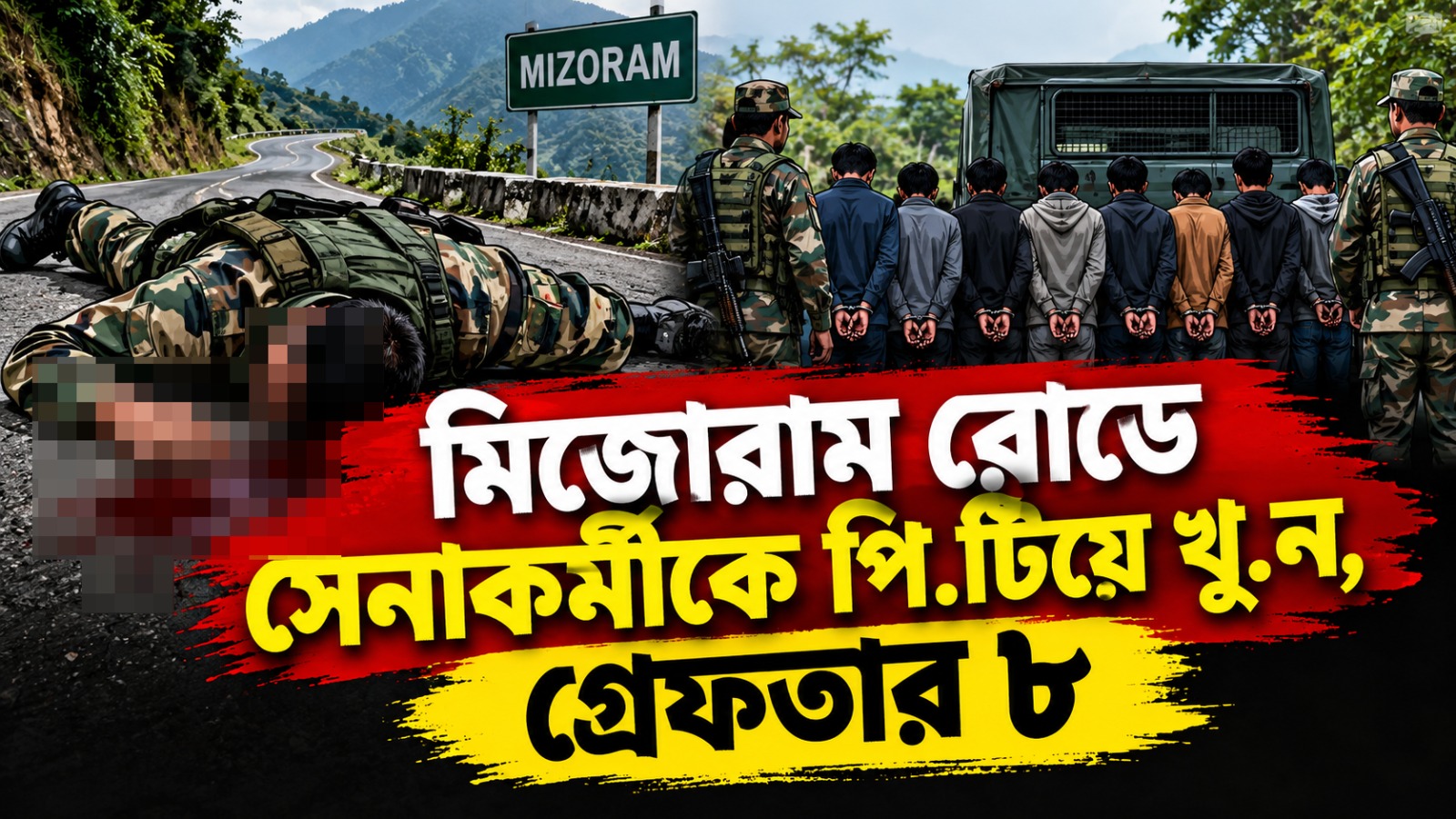 মিজোরাম রোডে সেনাকর্মীকে পিটিয়ে খুন, গ্রেফতার ৮