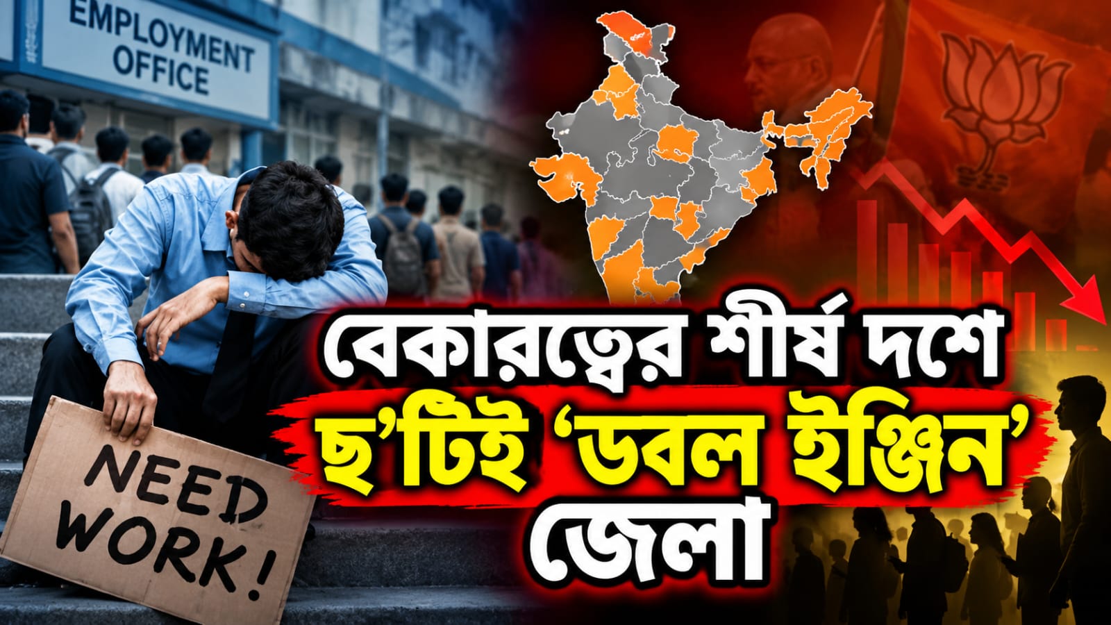 দেশের সর্বাধিক বেকারত্ব থাকা দশ জেলার ছ’টিই ‘ডবল ইঞ্জিন’ রাজ্যে, শীর্ষে অরুণাচল: সমীক্ষা কেন্দ্রের