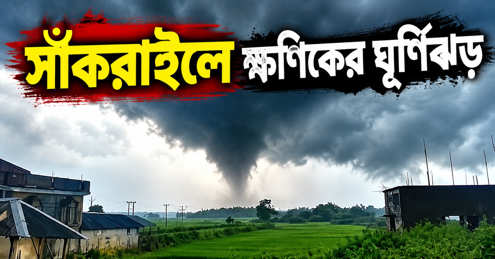 নিম্নচাপের বৃষ্টির মাঝে সাঁকরাইলে হঠাৎ ঘূর্ণিঝড়, রক্ষা পেল এলাকা