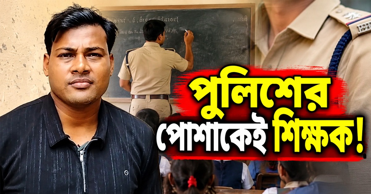 পুলিশের পোশাকেই শিক্ষক! বিনামূল্যের ক্লাসে পড়ে চাকরি পেলেন ২১ জন