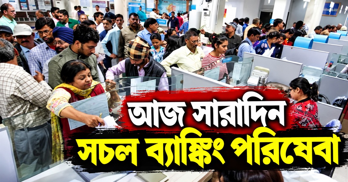 ধর্মঘটের ধাক্কা সামলাতে আজ সারাদিন সচল ব্যাঙ্কিং পরিষেবা