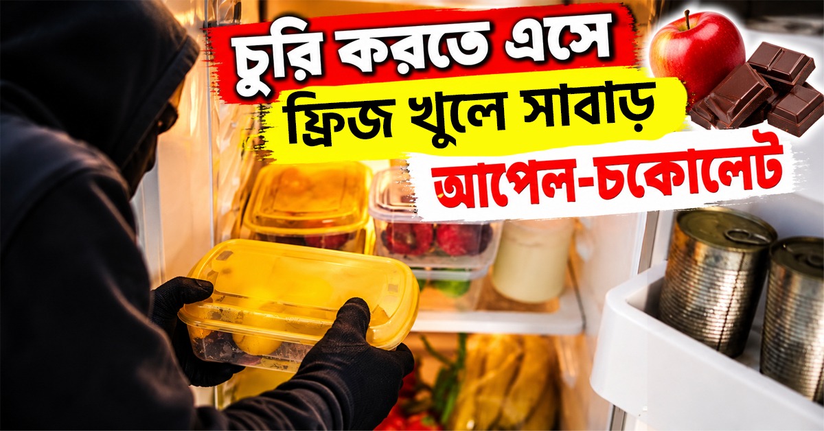 চোরেরকাণ্ড: চুরি করতে এসে ফ্রিজ খুলে সাবাড় আপেল-চকোলেট