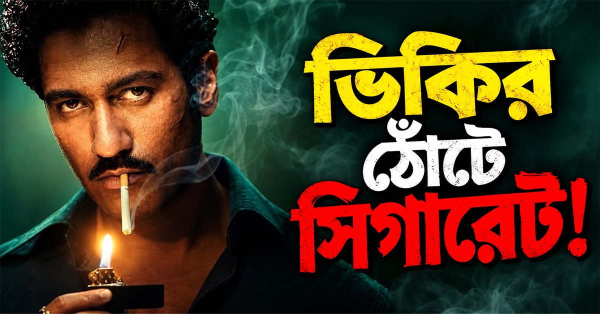 ভিকির ঠোঁটে সিগারেট! ‘লাভ অ্যান্ড ওয়ার’-এর পোস্টার ঘিরে বিতর্ক