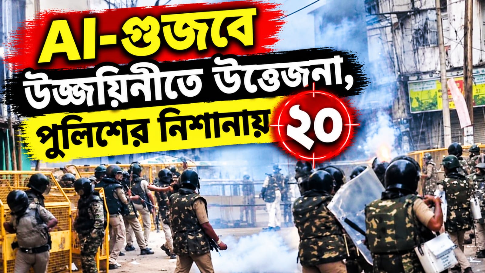 AI-গুজবে উজ্জয়িনীতে উত্তেজনা, পুলিশের নিশানায় ২০