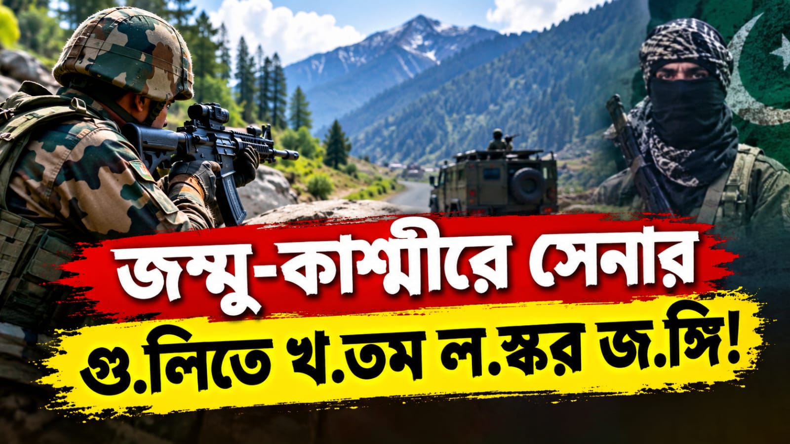 ভূস্বর্গে নিরাপত্তাবাহিনীর সঙ্গে এনকাউন্টারে মৃত্যু লস্কর জঙ্গির!
