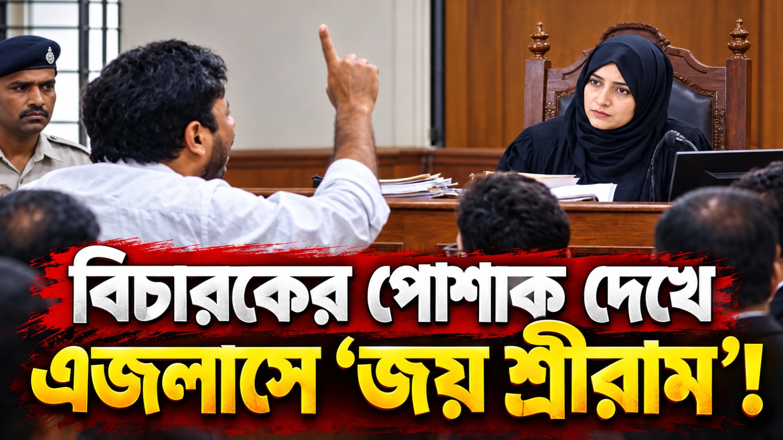 বিচারকের পোশাক দেখে এজলাসে ‘জয় শ্রীরাম’! আদালতের মর্যাদা রক্ষায় সরব আইনজীবীরা