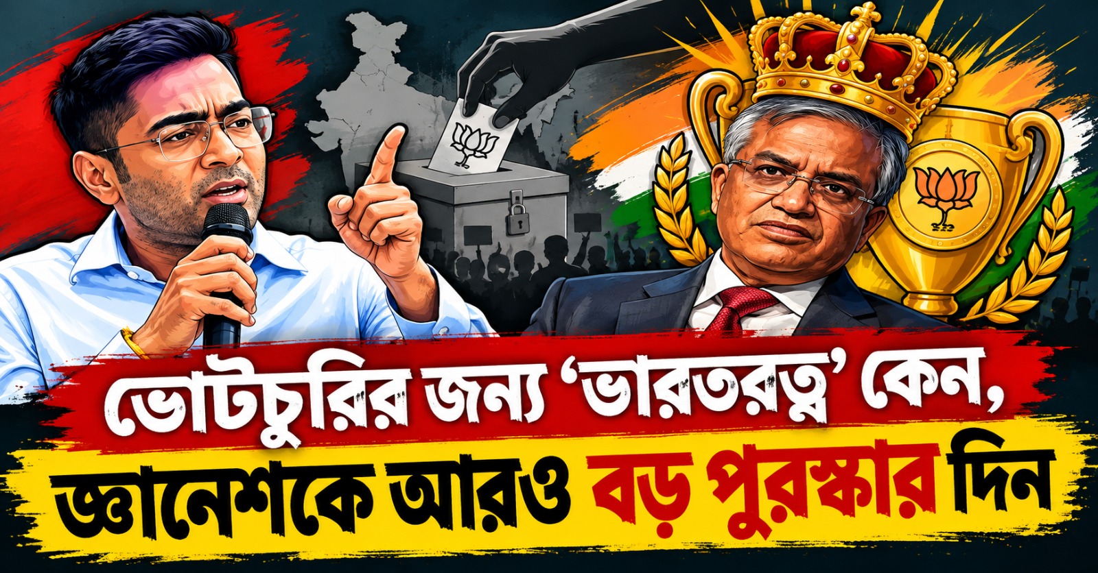 ‘ভারতরত্ন’ কেন, জ্ঞানেশকে আরও বড় পুরস্কার দিন: ভোট লুঠের পরিসংখ্যান দিয়ে তীব্র কটাক্ষ অভিষেকের