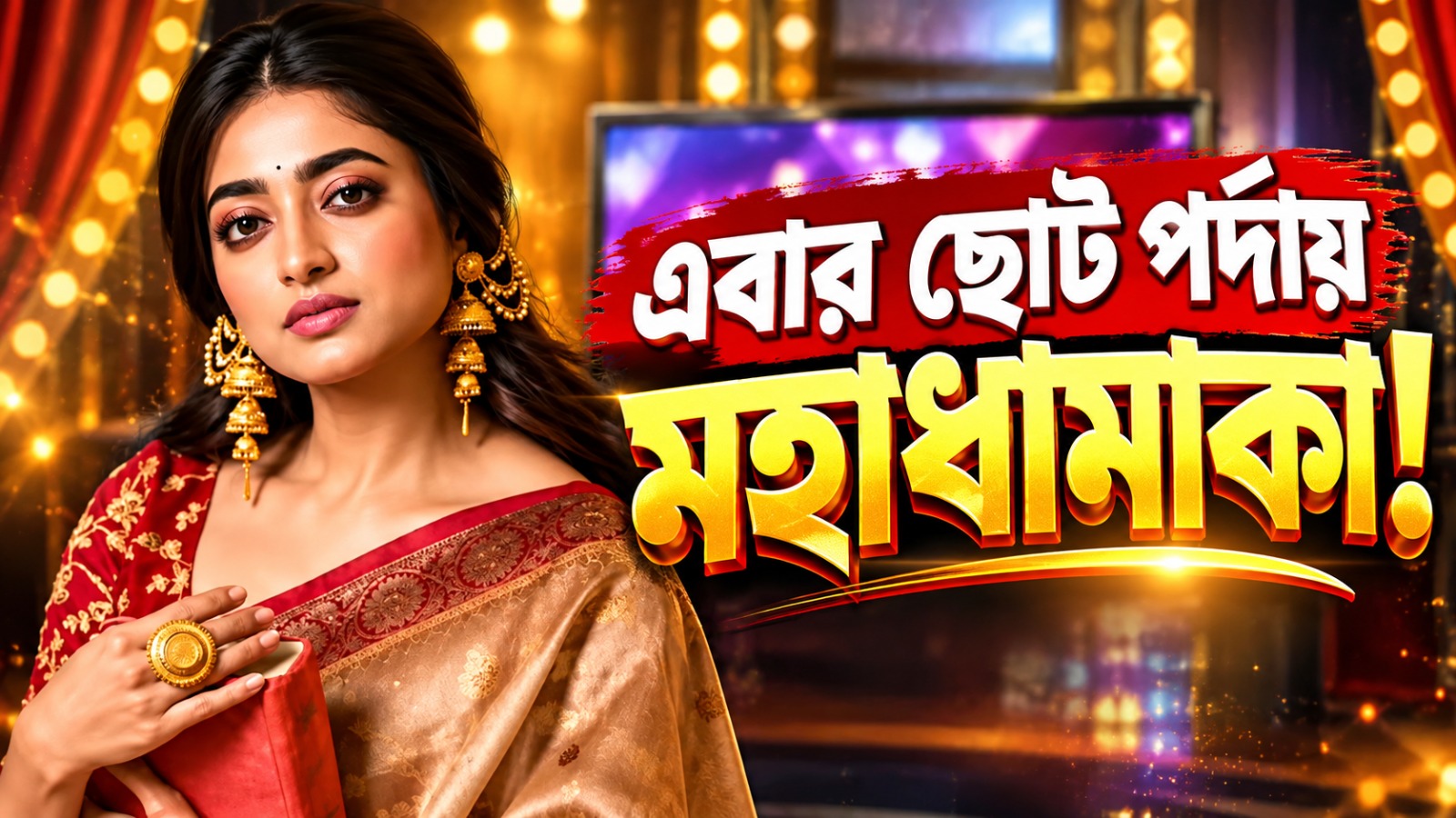 এবার ছোট পর্দায় মহাধামাকা! জি বাংলার মহালয়ায় সীতা রূপে ইশা সাহা