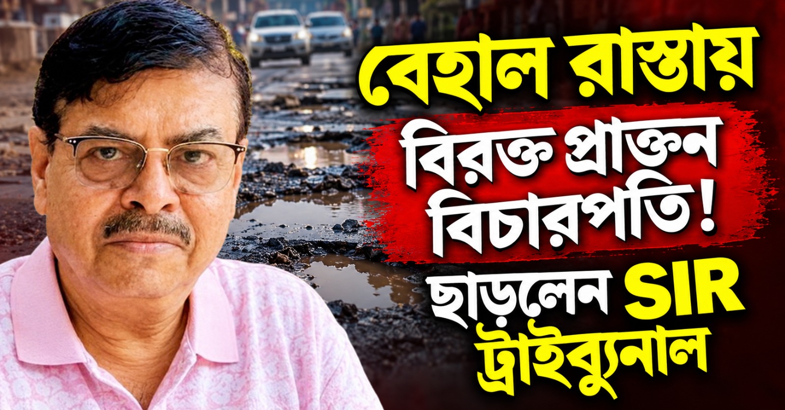 বেহাল রাস্তায় বিরক্ত প্রাক্তন বিচারপতি! ছাড়লেন SIR ট্রাইব্যুনাল