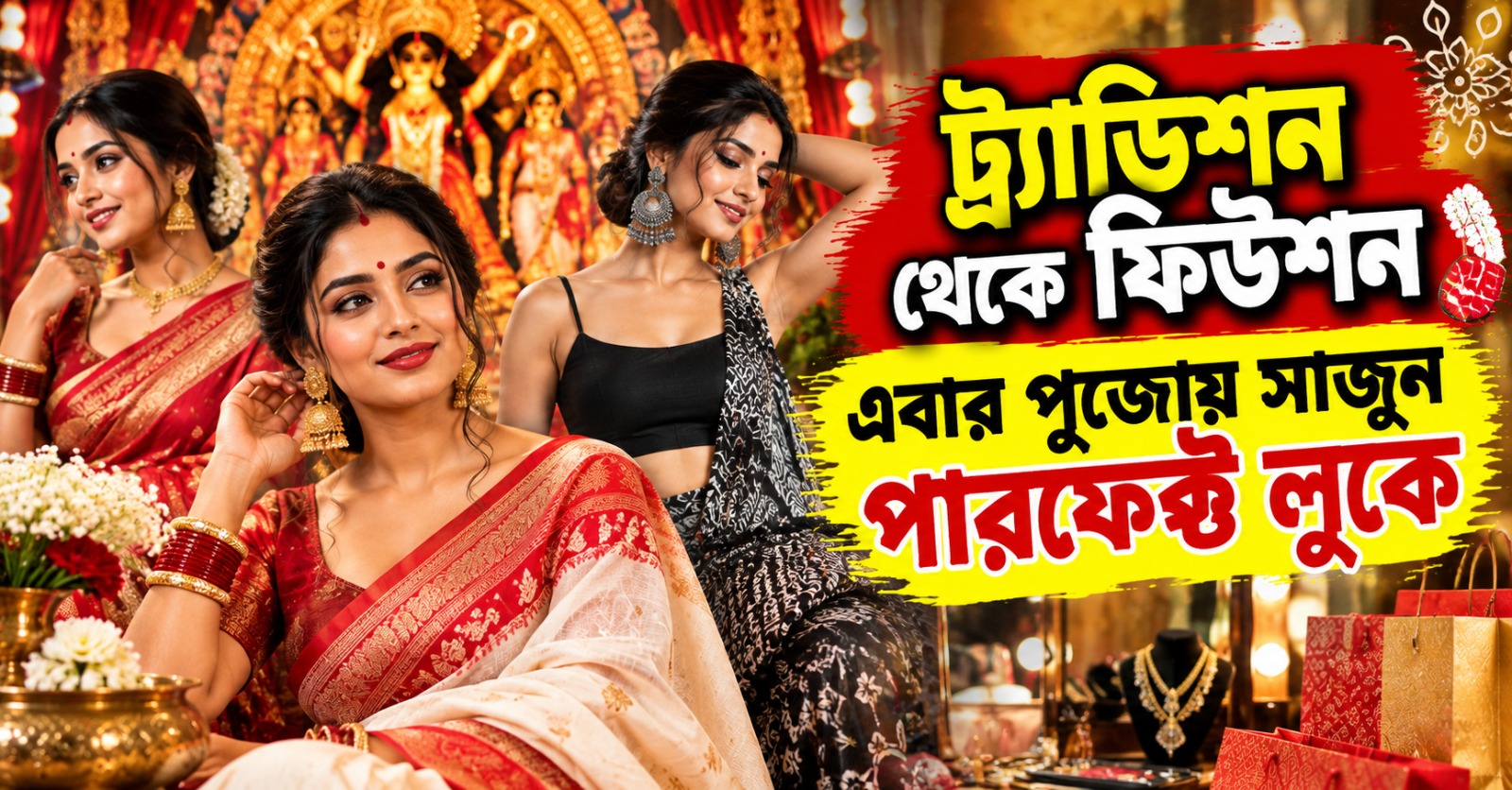 ট্র্যাডিশন থেকে ফিউশন, এবার পুজোয় সাজুন পারফেক্ট লুকে
