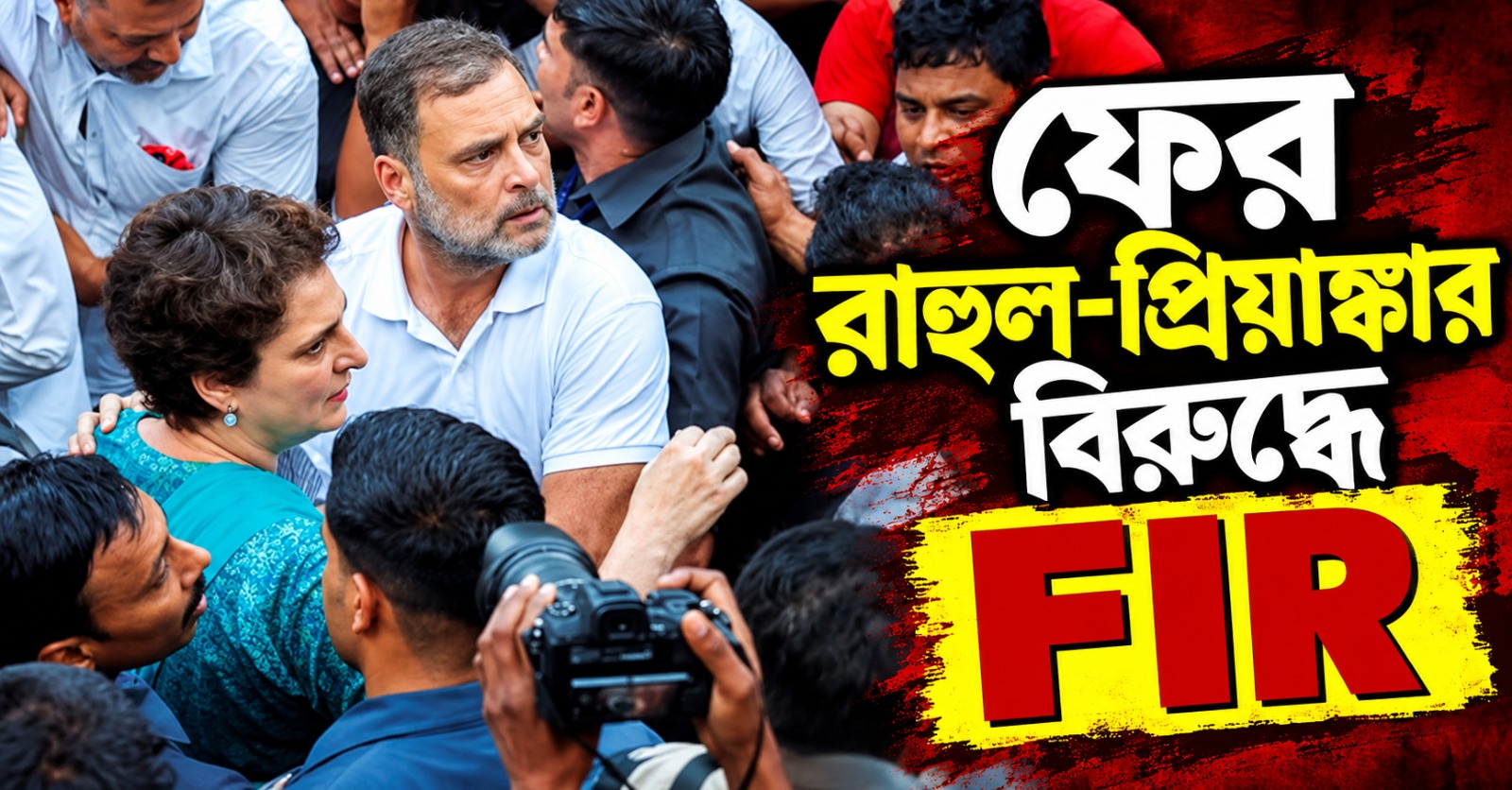 পুলিশের উপর হামলা-কাজে বাধা! ফের রাহুল-প্রিয়াঙ্কার বিরুদ্ধে FIR