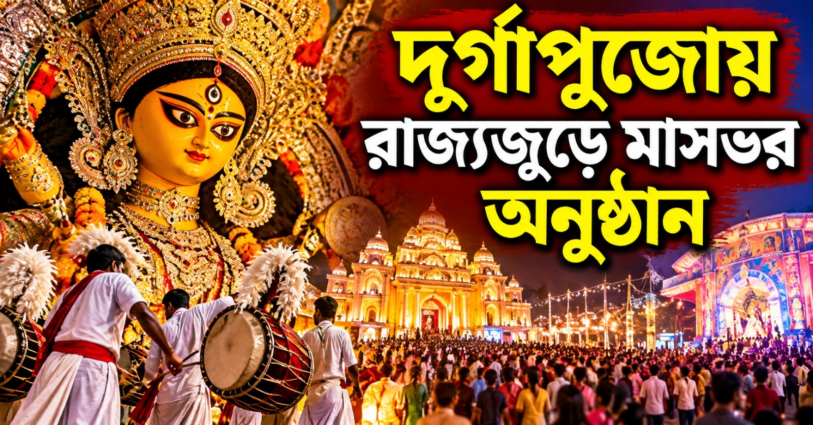 ইডেনে থ্রি-ডি প্রদর্শন, গঙ্গার ঘাটে আরতি! দুর্গাপুজোয় রাজ্যজুড়ে মাসভর অনুষ্ঠান