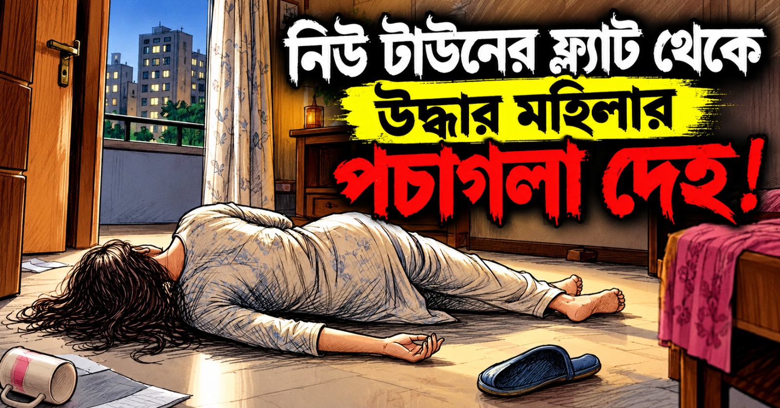 নিউ টাউনের ফ্ল্যাট থেকে উদ্ধার মহিলার পচাগলা দেহ! আত্মহত্যা না খুন?