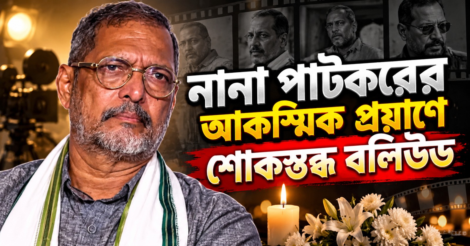 নানা পাটেকরের আকস্মিক প্রয়াণে শোকস্তব্ধ বলিউড