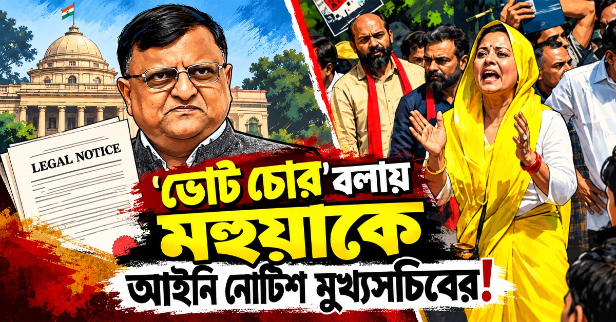 'ভোট চোর' বলায় মহুয়াকে আইনি নোটিশ মুখ্যসচিবের! পোস্ট মোছার নির্দেশ