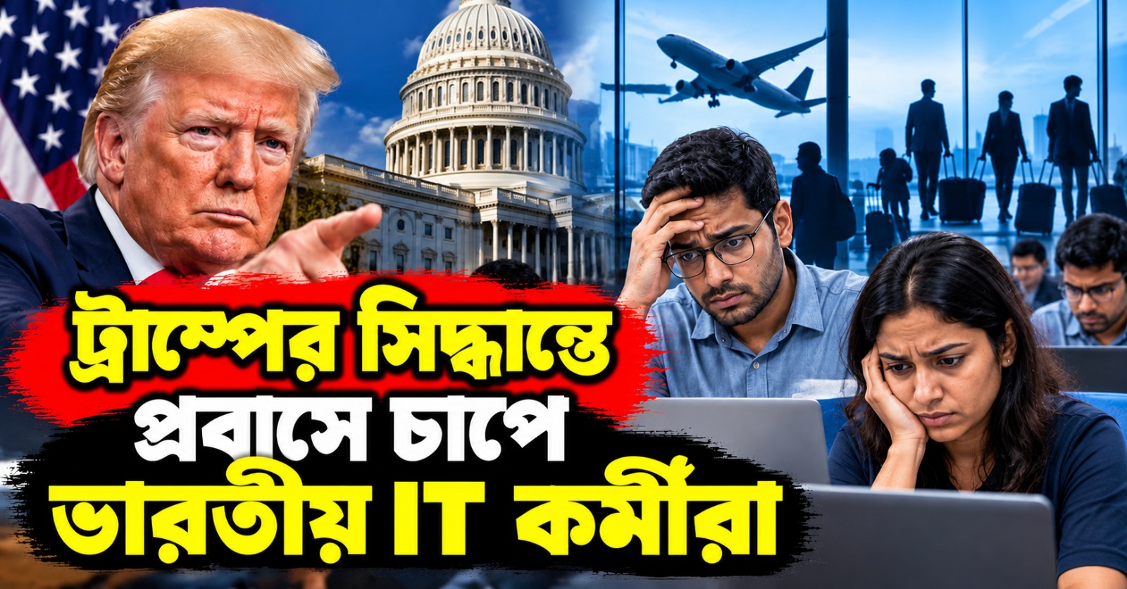 আমেরিকায় গ্রিন কার্ডে বাধা, ট্রাম্পের সিদ্ধান্তে প্রবাসে চাপে ভারতীয় IT কর্মীরা