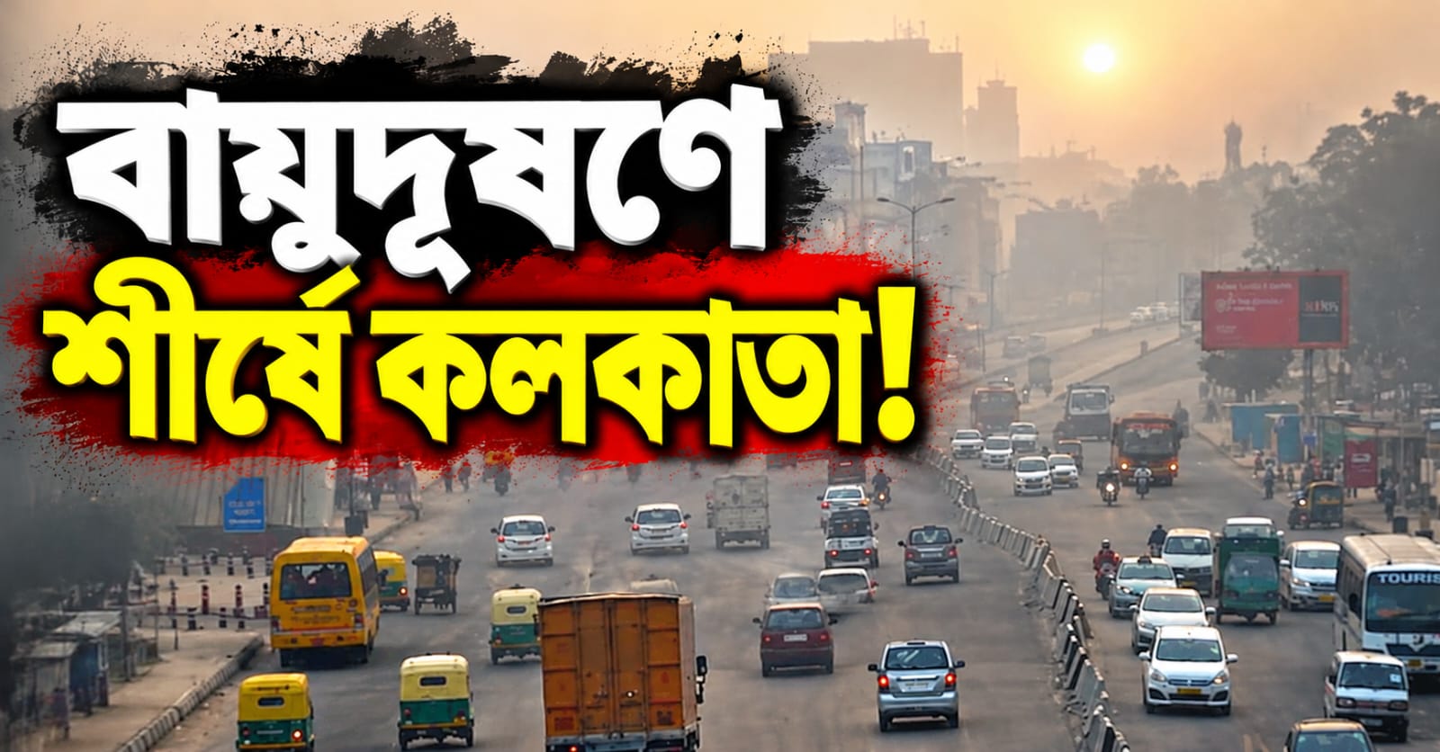বায়ুদূষণে শীর্ষে কলকাতা! উৎসবের মরশুমে অস্বস্তি শহরে