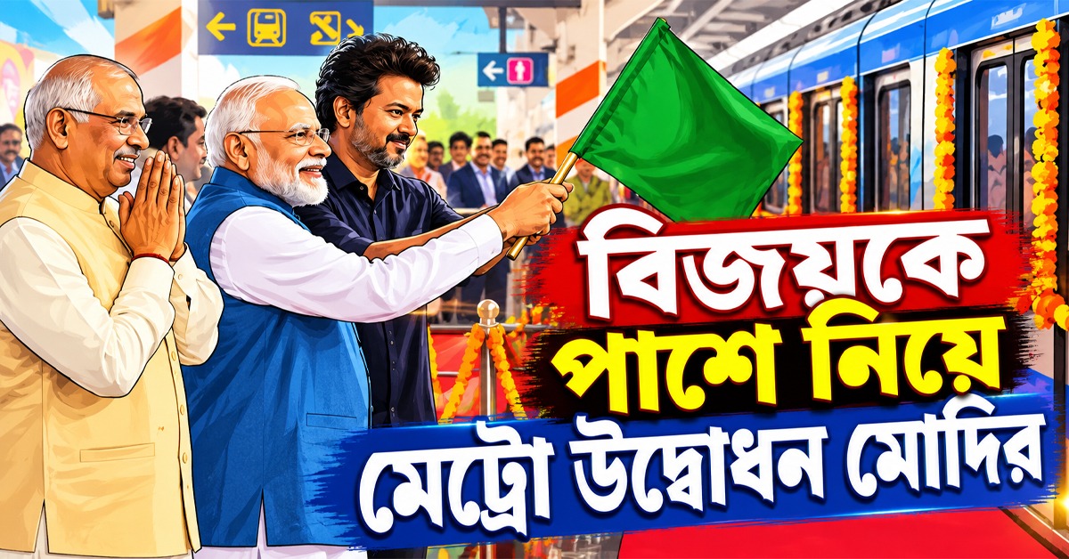 বিজয়কে পাশে নিয়ে মেট্রো উদ্বোধন মোদির, তামিলনাড়ুতে একগুচ্ছ উন্নয়ন প্রকল্পের সূচনা প্রধানমন্ত্রীর