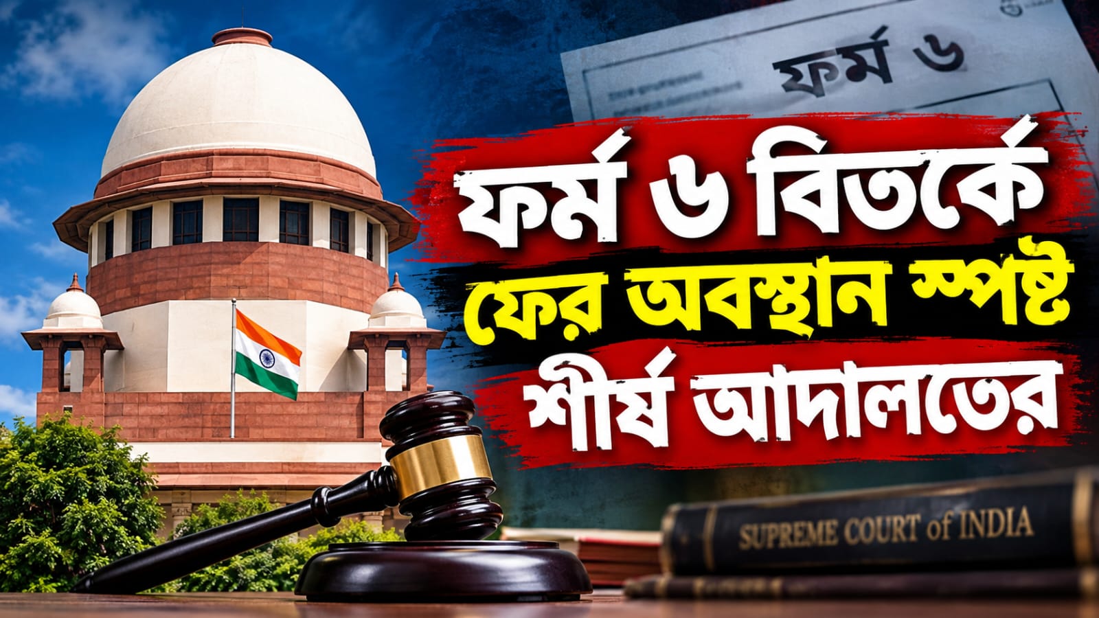 ফর্ম ৬ নিয়ে ফের অবস্থান স্পষ্ট করল সুপ্রিম কোর্ট, কমিশনের ভূমিকা নিয়ে সরব বিরোধীরা