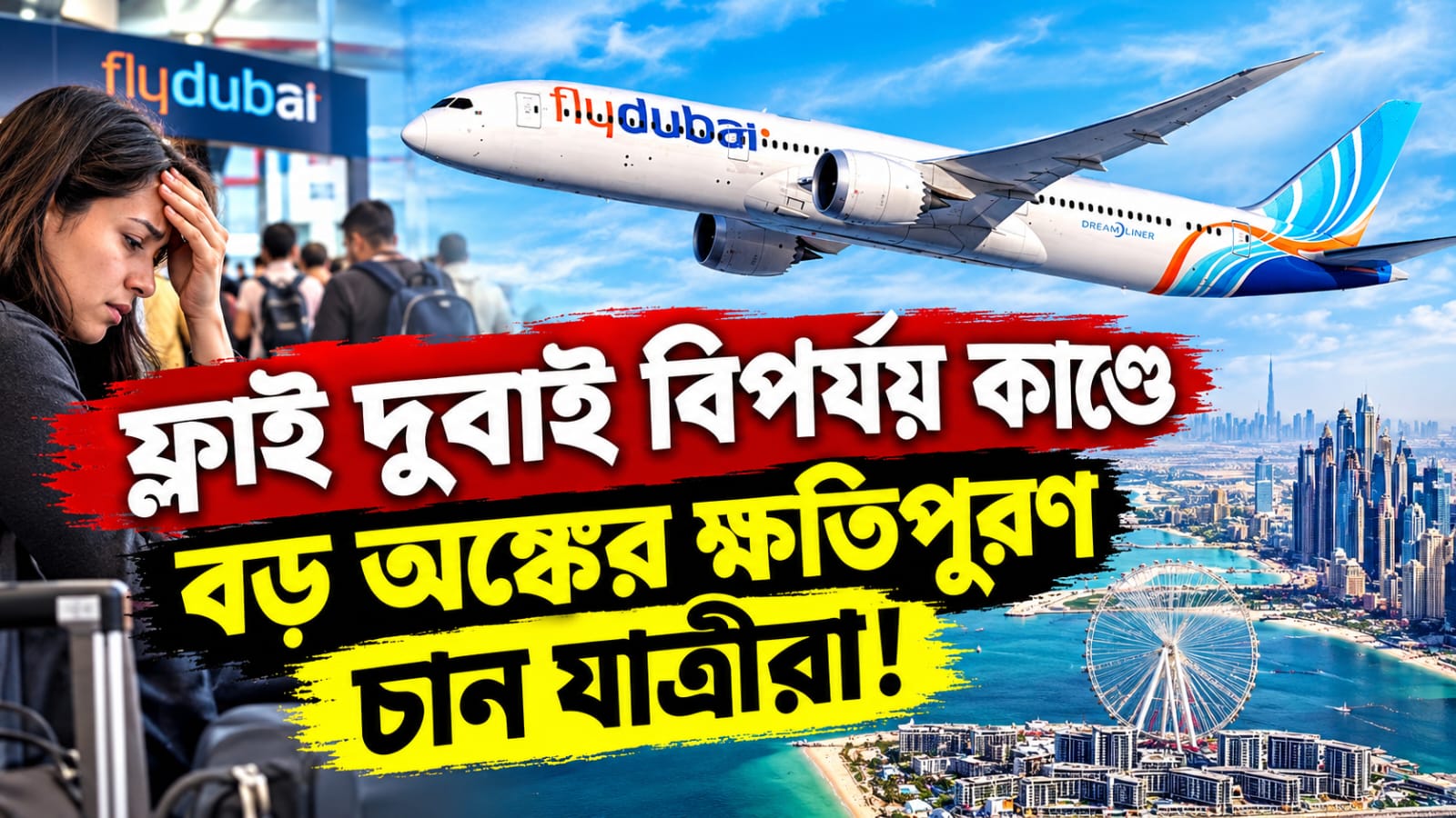 ফ্লাই দুবাই কাণ্ডে বড় অঙ্কের ক্ষতিপূরণ চান যাত্রীরা! মামলা দায়েরের প্রস্তুতি