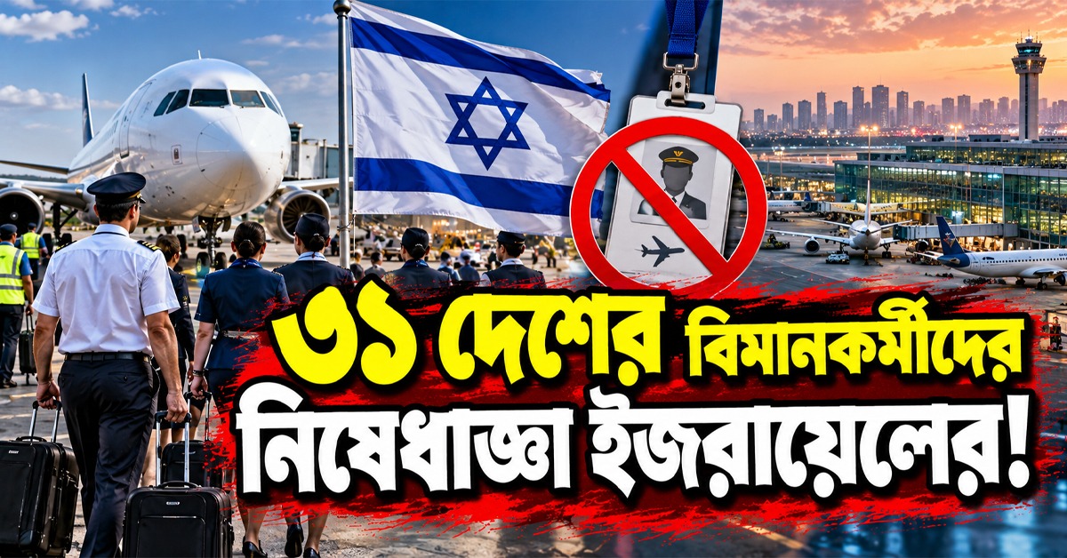 ফ্লাই দুবাই কাণ্ডের জের,৩১ দেশের বিমানকর্মীদের নিষেধাজ্ঞা ইজরায়েলের