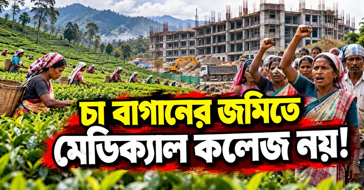 চা বাগানের জমিতে মেডিক্যাল কলেজ নয়! শ্রমিকদের বিক্ষোভে বন্ধ জমি জরিপের কাজ