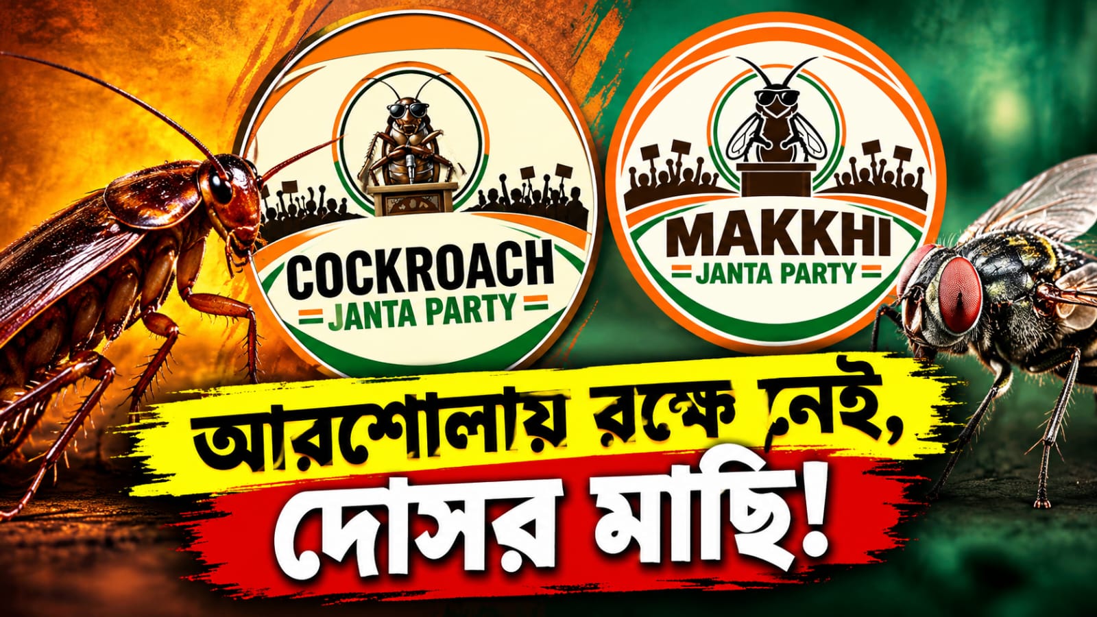 আরশোলায় রক্ষে নেই, দোসর এ বার মাছি! সোশ্যাল মিডিয়ায় নয়া দল গড়ে জোটের ডাক